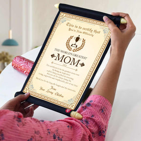 The Worlds Greatest Mom Certificate Scroll-8