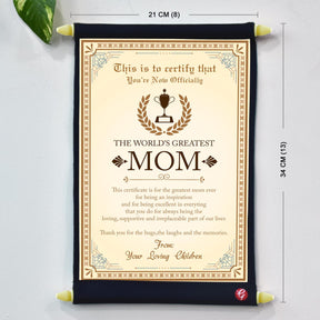 The Worlds Greatest Mom Certificate Scroll-5