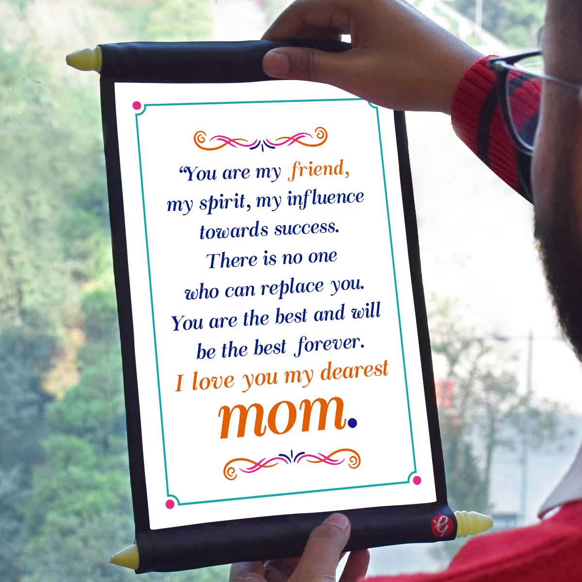 Love You My Dearest Mom Scroll Gift For Mother's Day-1