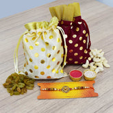 Rakhi & Nuts Gift Hamper For Raksha Bandhan