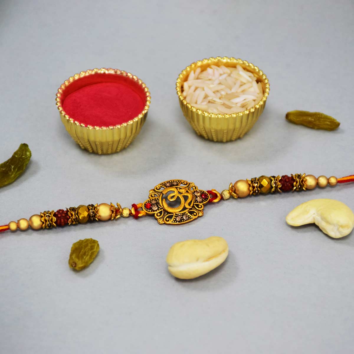 Rakhi & Nuts Gift Hamper For Raksha Bandhan