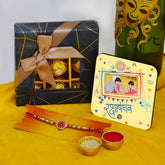 Rakhi, Table Top & Ferrero Rocher Gift Hamper For Brother