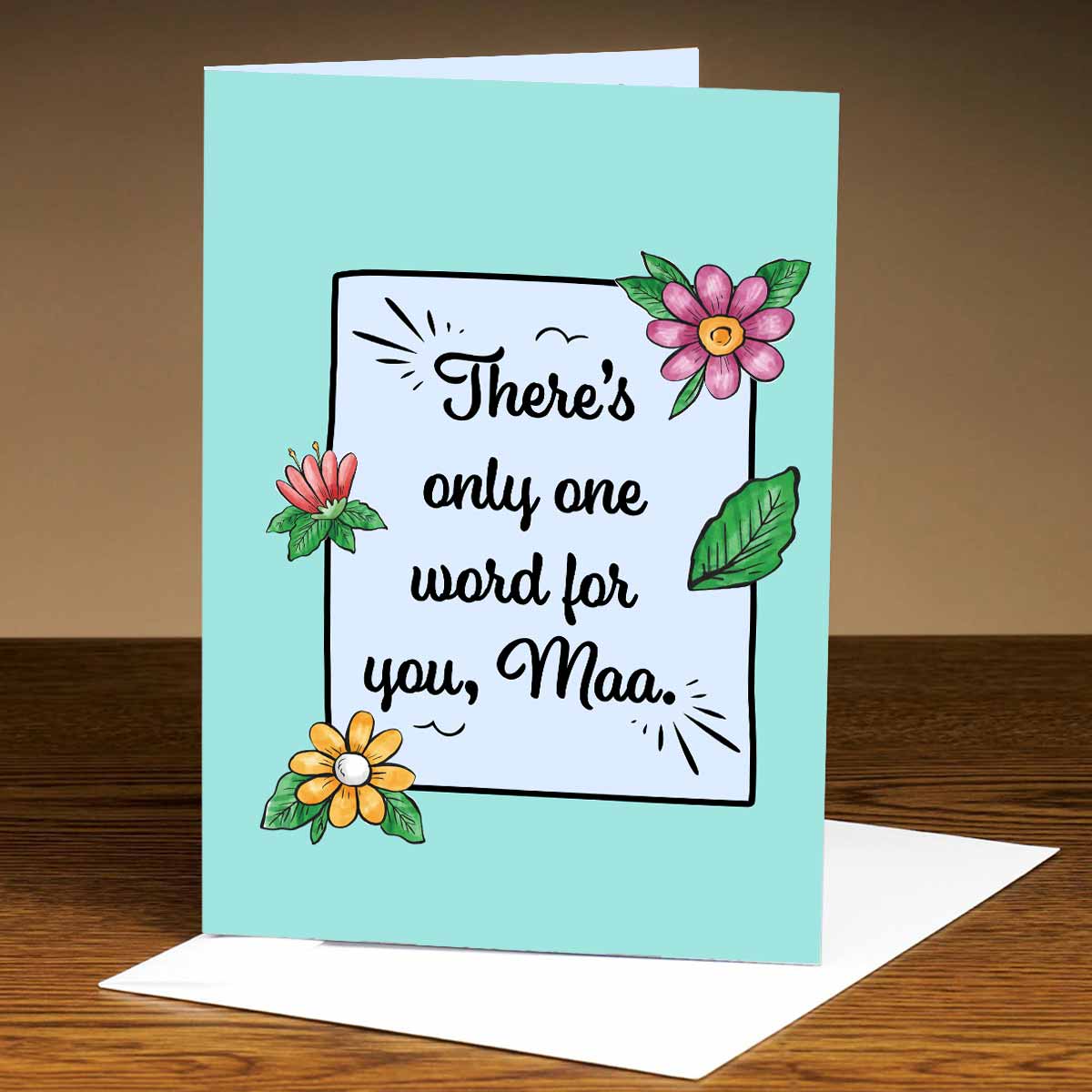 Personalized Word For You Maa Mirror Greeting Card Gift For Mom 5