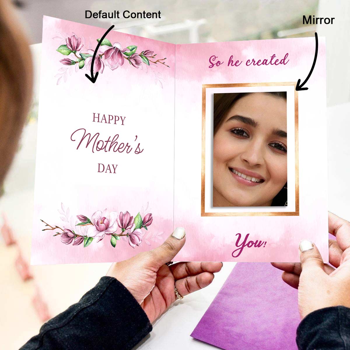 Personalised God Couldn't Be Everywhere Mirror Greeting Card For Mom 1