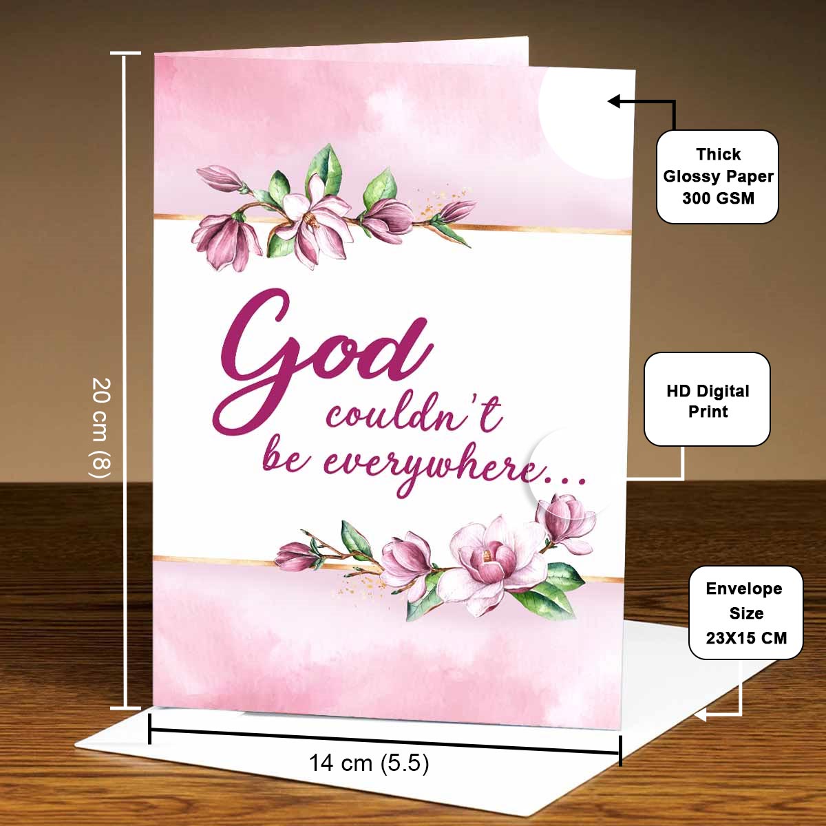 Personalised God Couldn't Be Everywhere Mirror Greeting Card For Mom 4