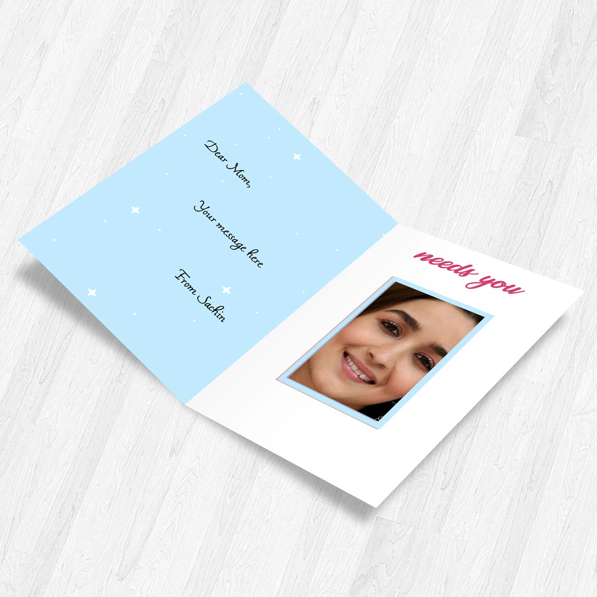 Customized My World Mirror Greeting Card Gift For Mom 3