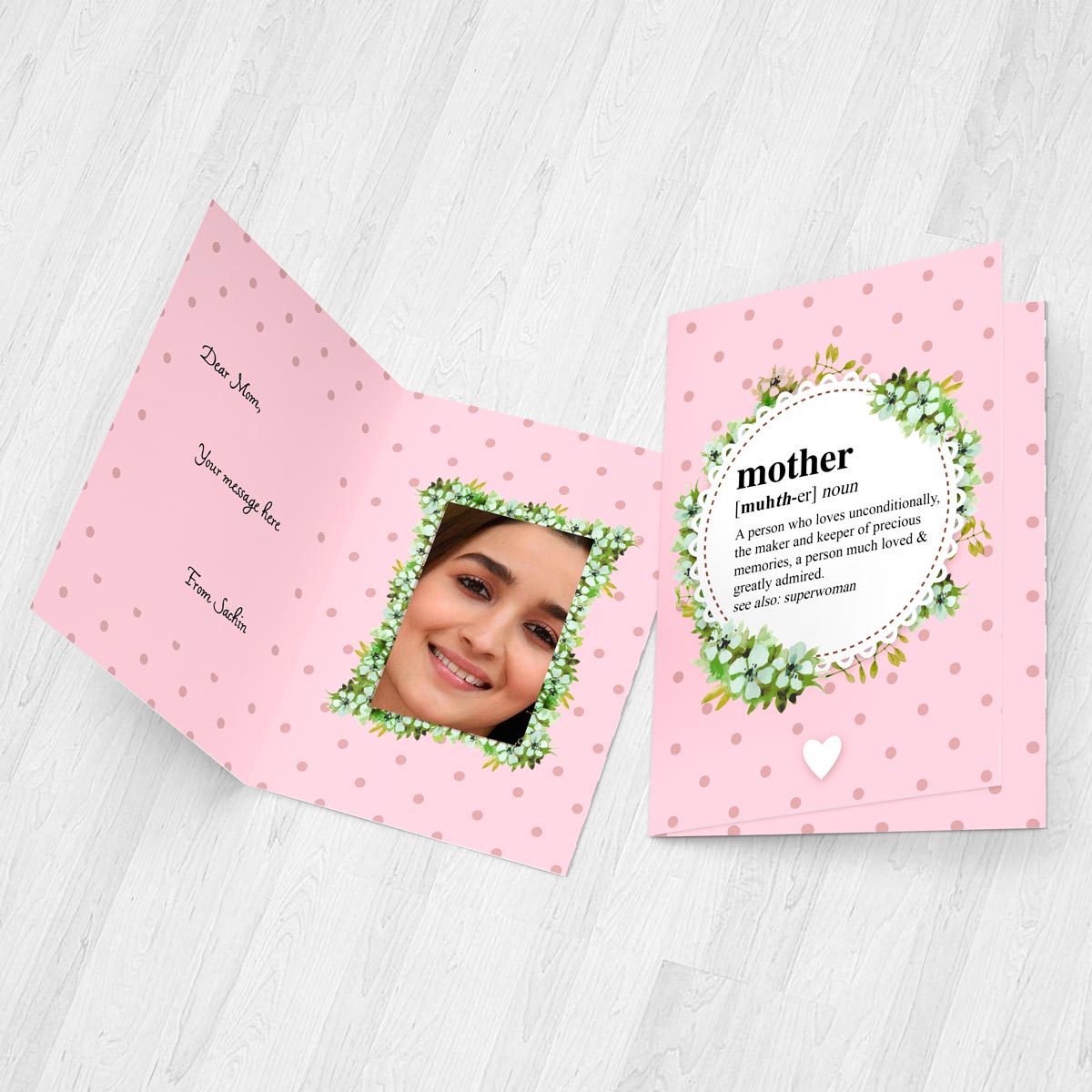 Personalized Mother Mirror Greeting Card Gift For Mom 2