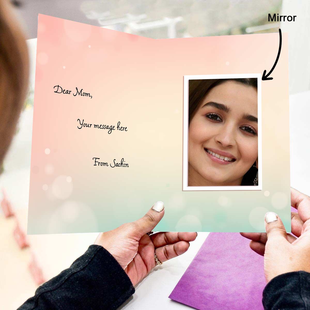 Customized Dear Mom Mirror Greeting Card For Mother's Day 1