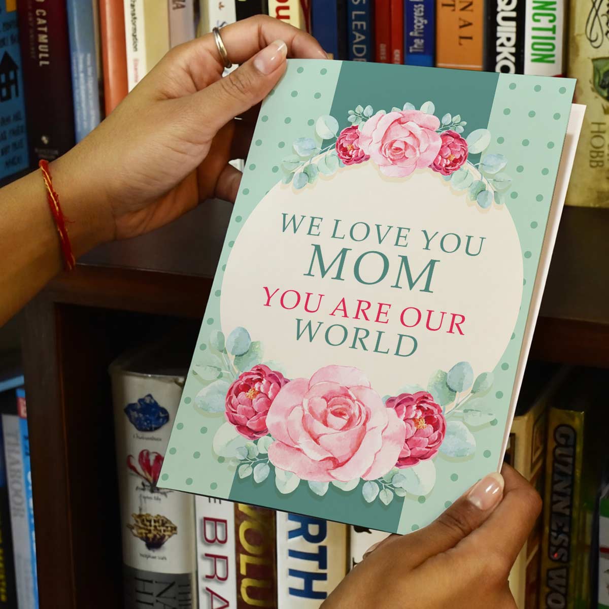 Customized We Love You Mom Greeting Card Gift For Mother's Day, Birthday