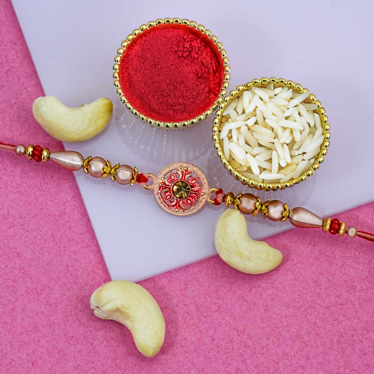 Exquisite Ethnic Rakhi Set: Traditional Design with a Modern Twist-1