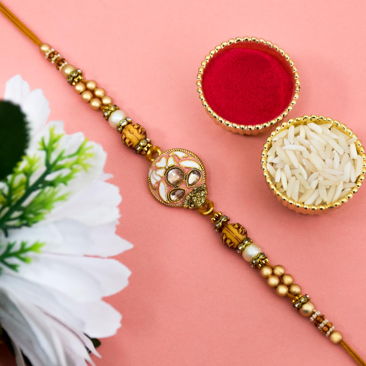Exquisite Ethnic Rakhi Set: Traditional Design-1