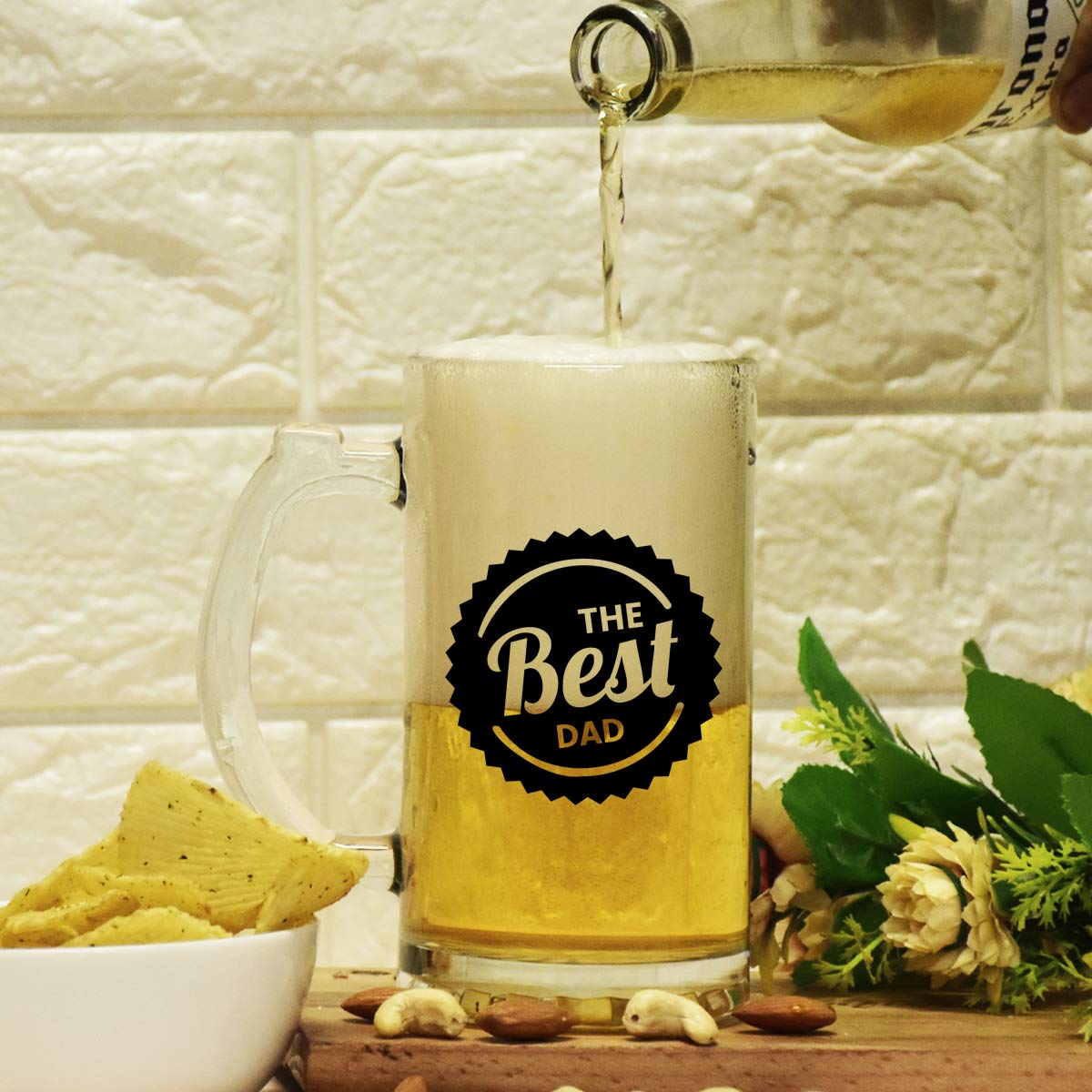 The Best Dad Transparent Beer Mug Gift For Father's Day