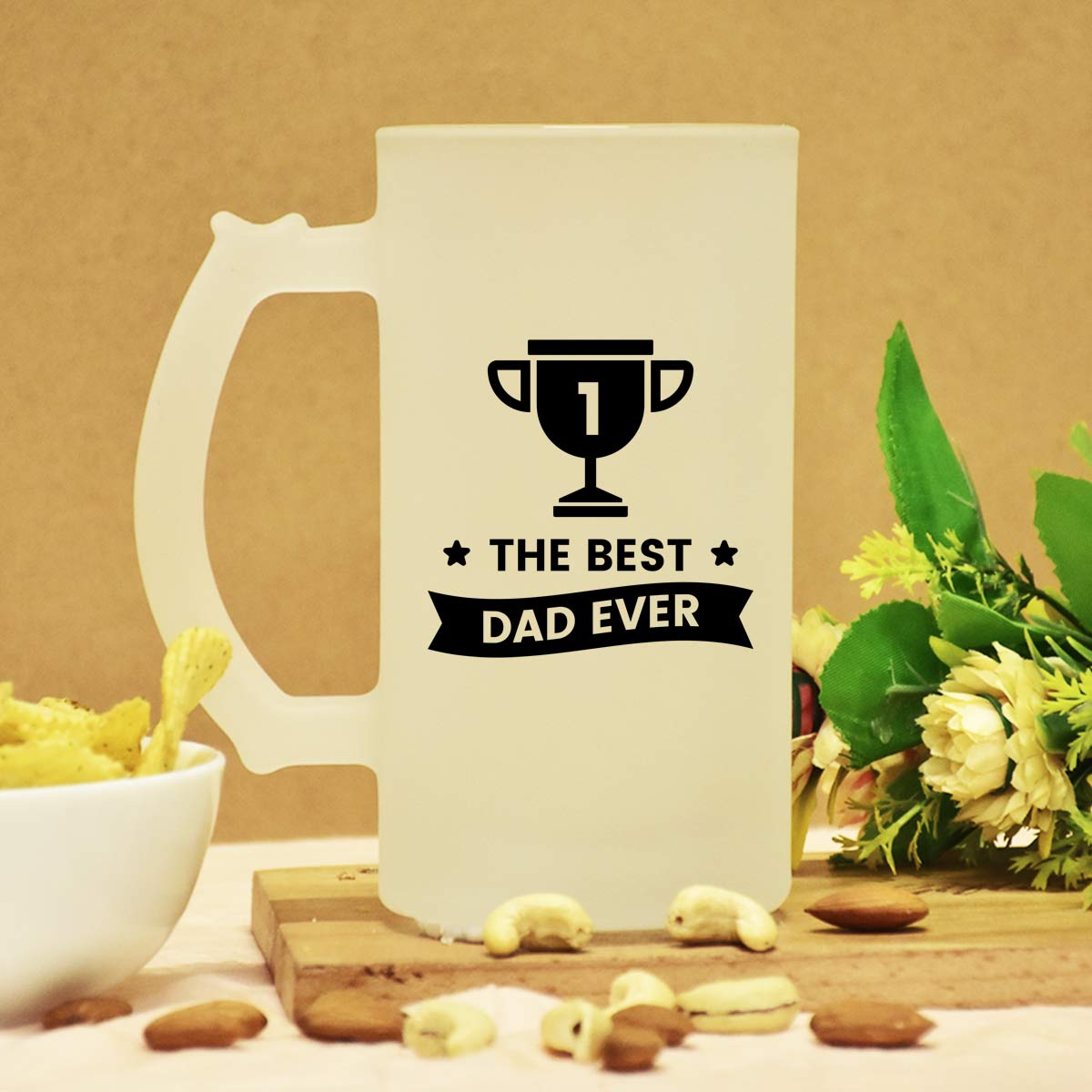 The Best Dad Ever Transparent Beer Mug Gift For Father's Day
