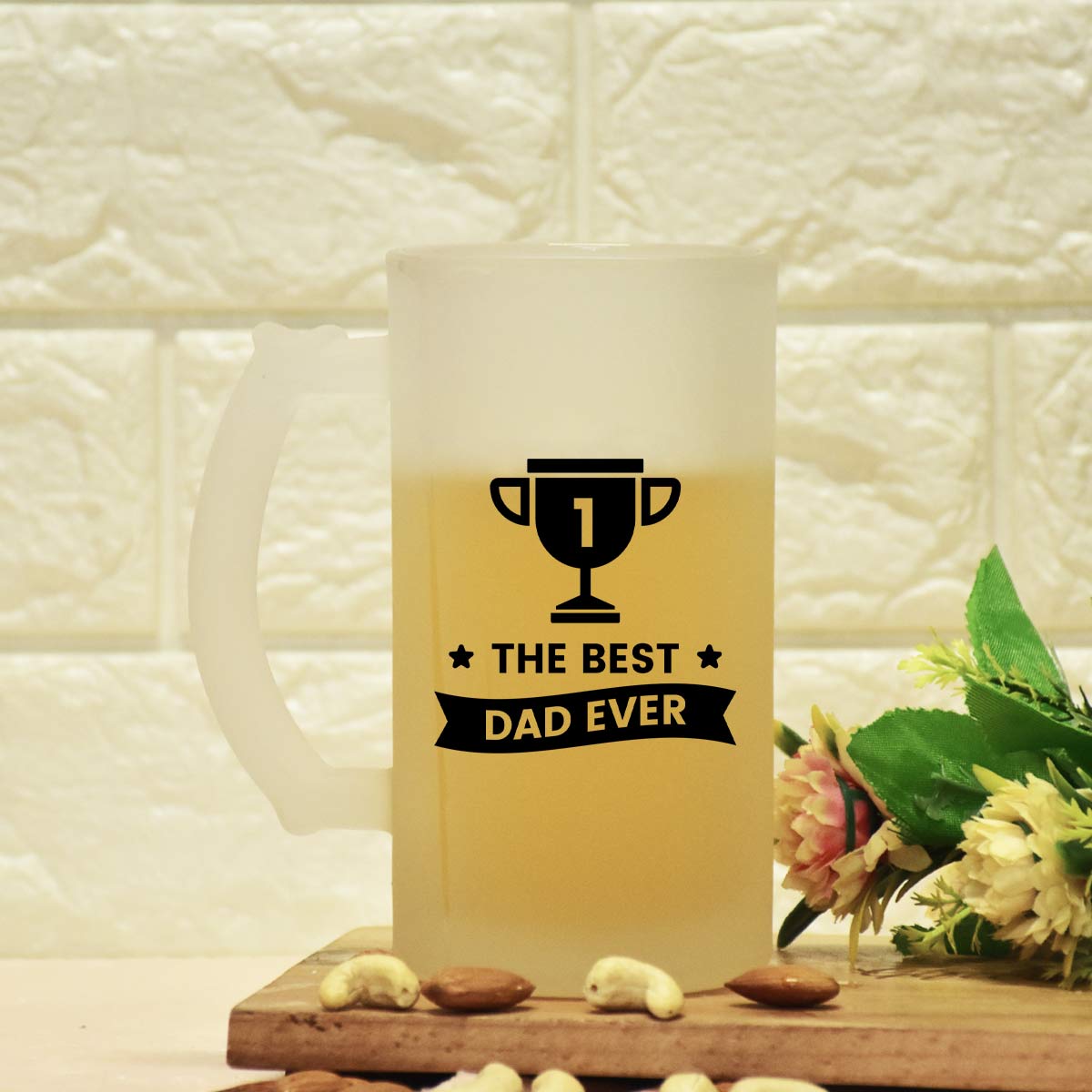 The Best Dad Ever Transparent Beer Mug Gift For Father's Day