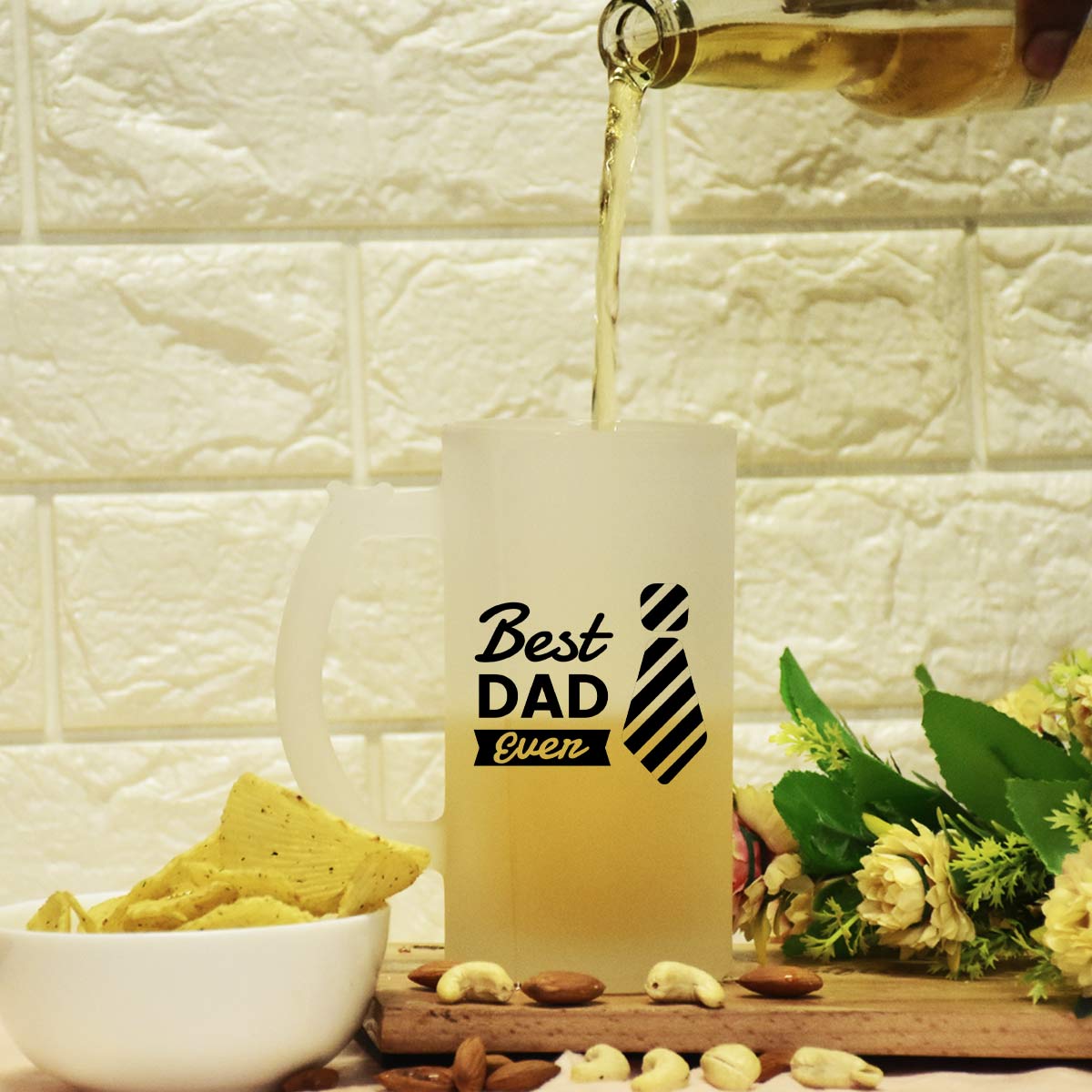 Best Dad Ever Transparent Beer Mug Gift For Father's Day