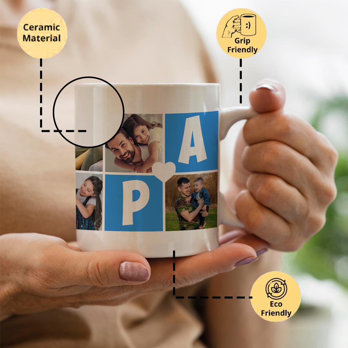 Personalised Papa Coffee Mug-3