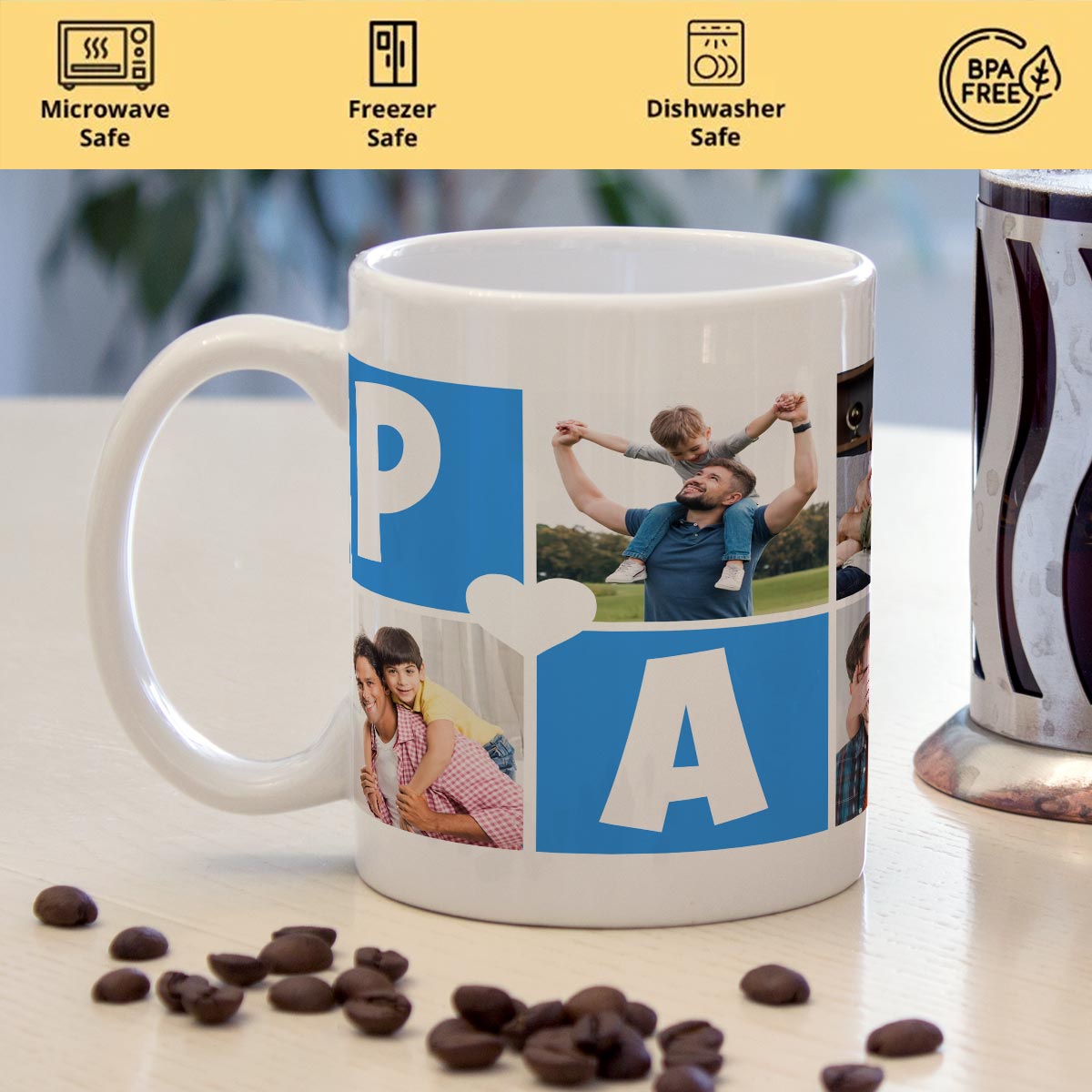 Personalised Papa Coffee Mug