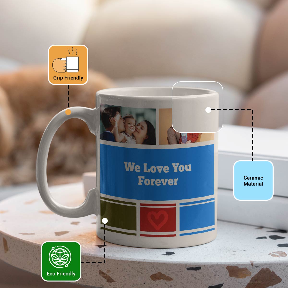 Customized We Love You Forever Coffee Mug Gift For Father's Day 4