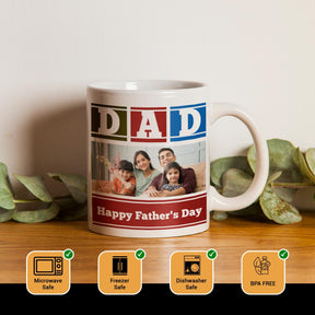 Personalised Happy Fathers Day Dad Coffee Mug