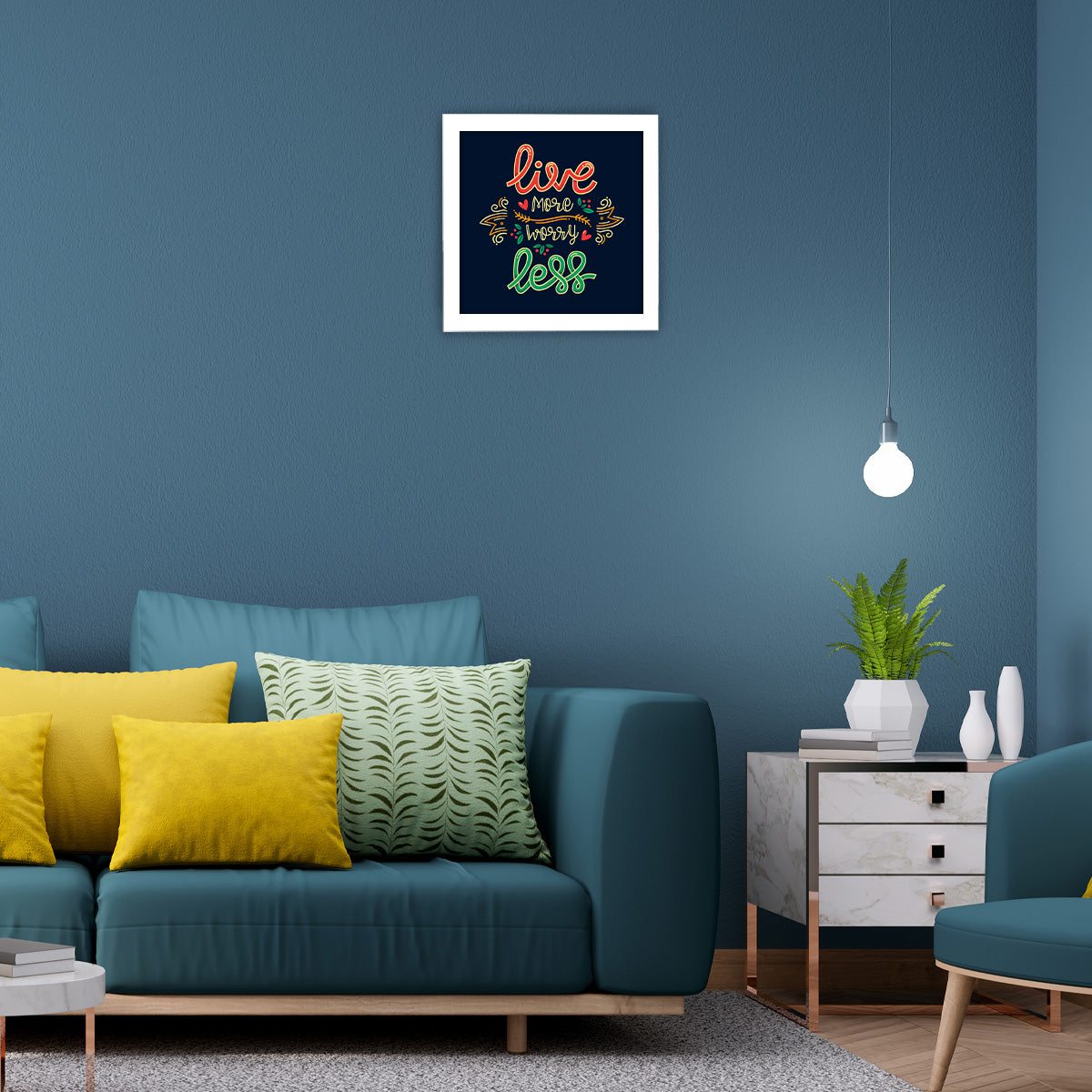 Live More Worry Less Wall Poster Frame