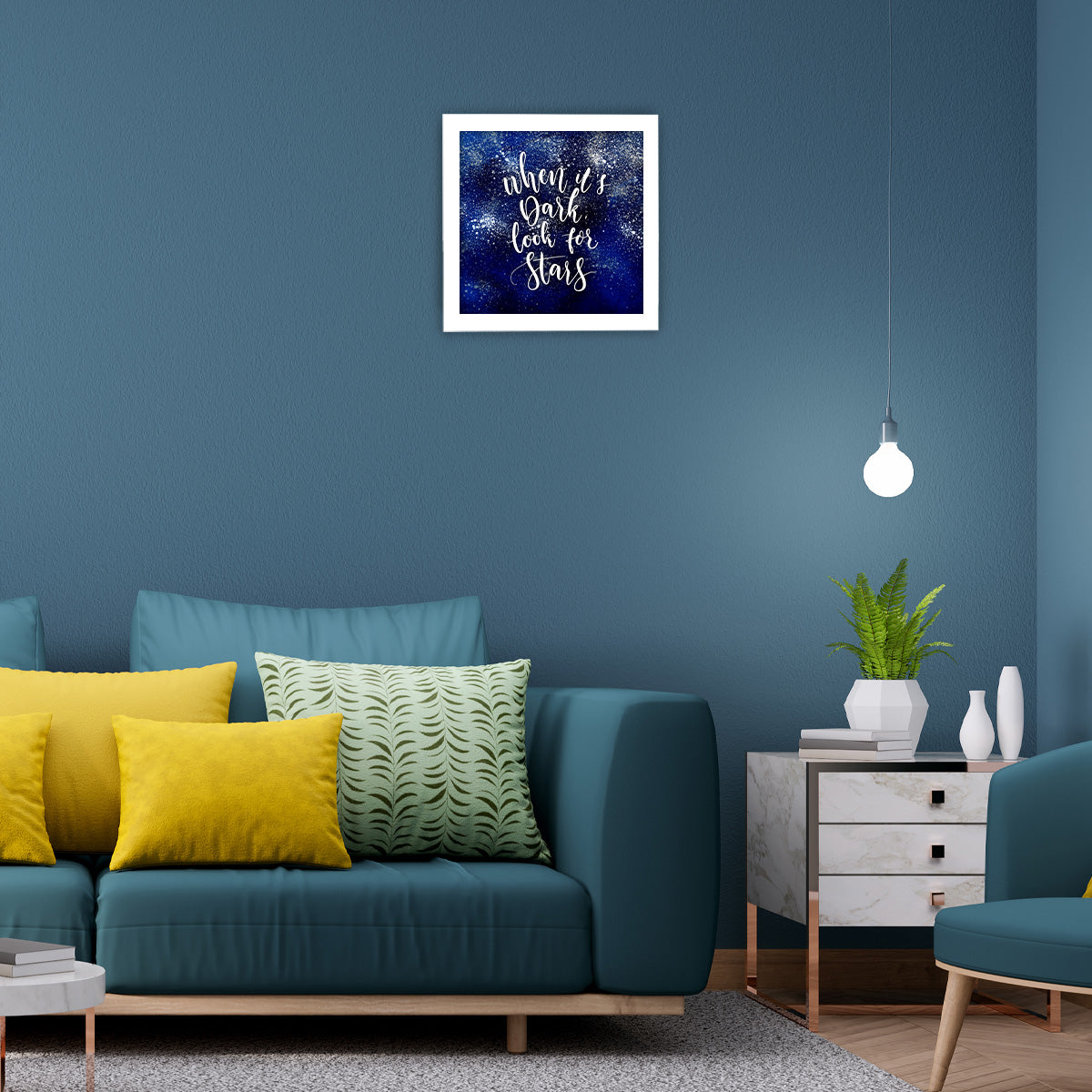 When its Dark Look for Stars Poster Frame