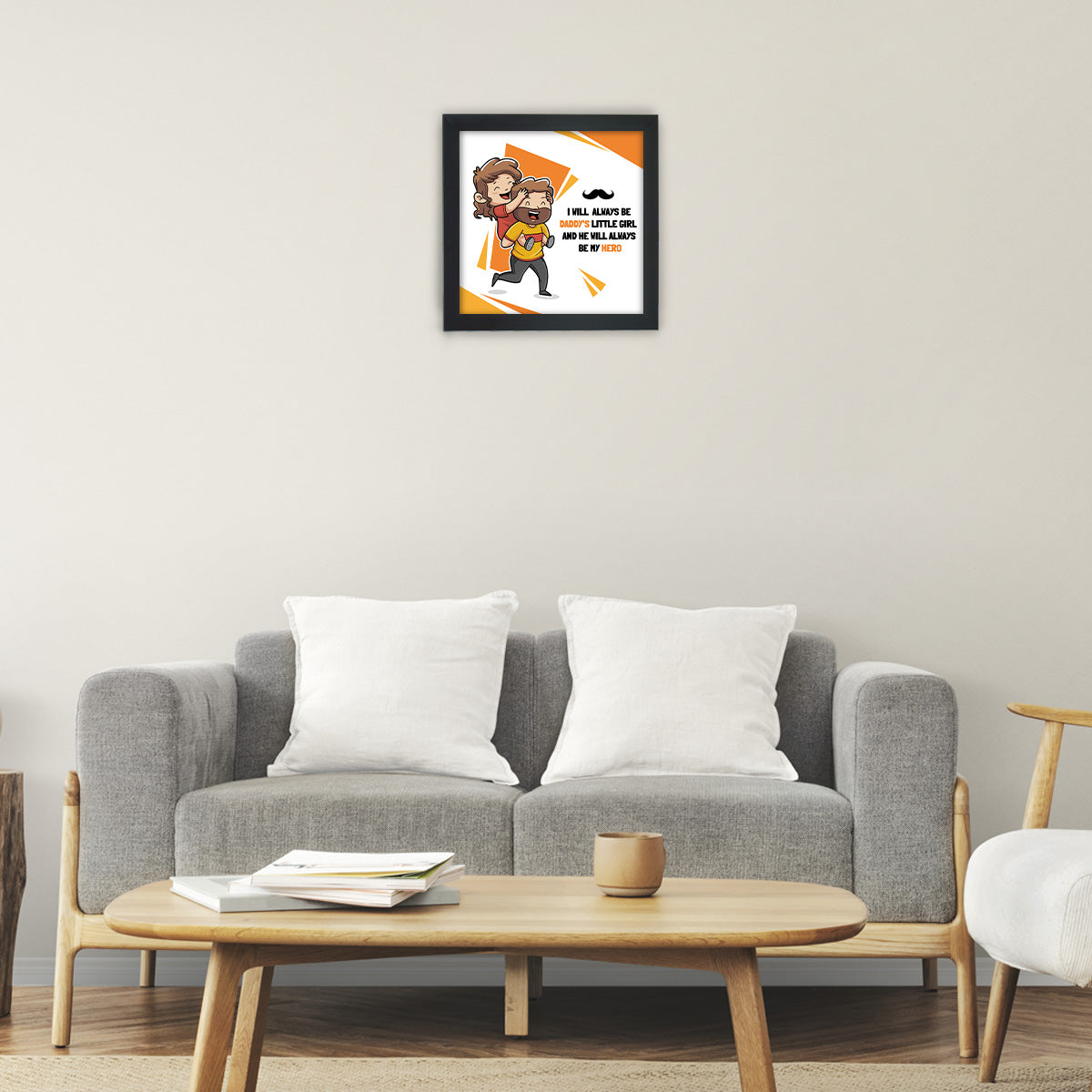 Daddy's Little Girl Wall Poster Frame Gift For Father's Day 2
