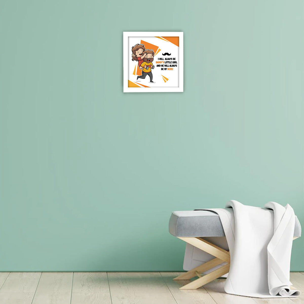 Daddy's Little Girl Wall Poster Frame Gift For Father's Day 7