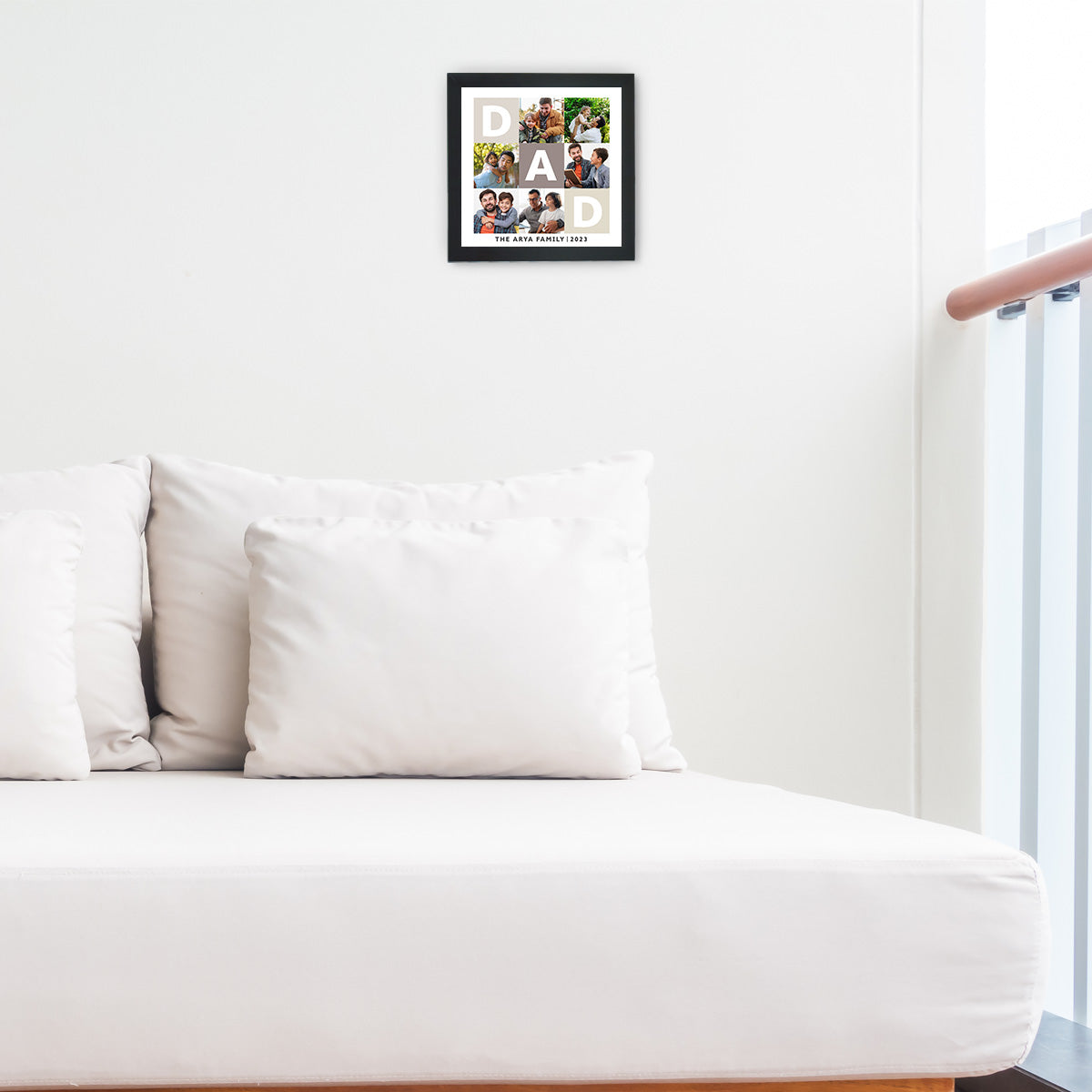 Customized Dad Family Name Wall Poster Frame Gift For Father's Day 3