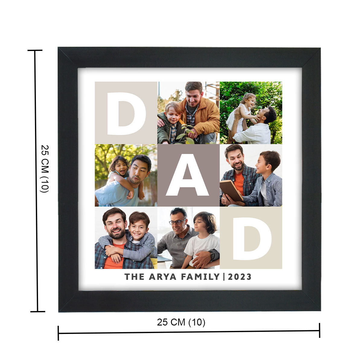Customized Dad Family Name Wall Poster Frame Gift For Father's Day 4