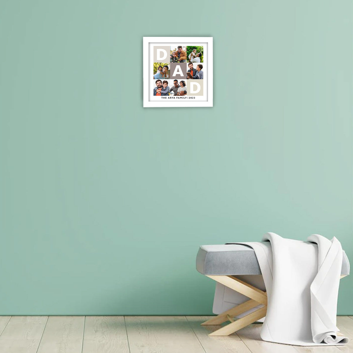 Customized Dad Family Name Wall Poster Frame Gift For Father's Day 7