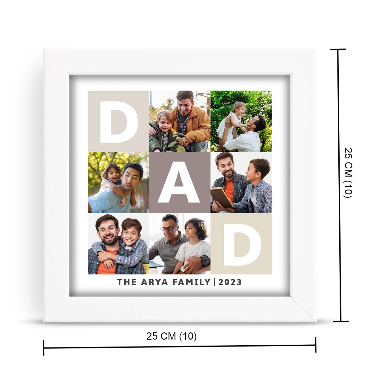 Customized Dad Family Name Wall Poster Frame Gift For Father's Day 8