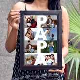 Customized Papa A4 Wall Poster Frame Gift For Father's Day 1