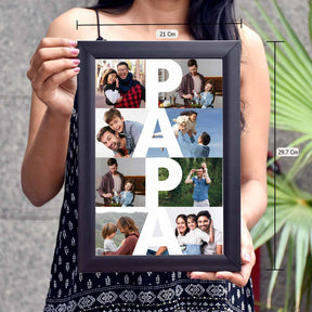 Personalised Papa A4 Wall Poster Frame