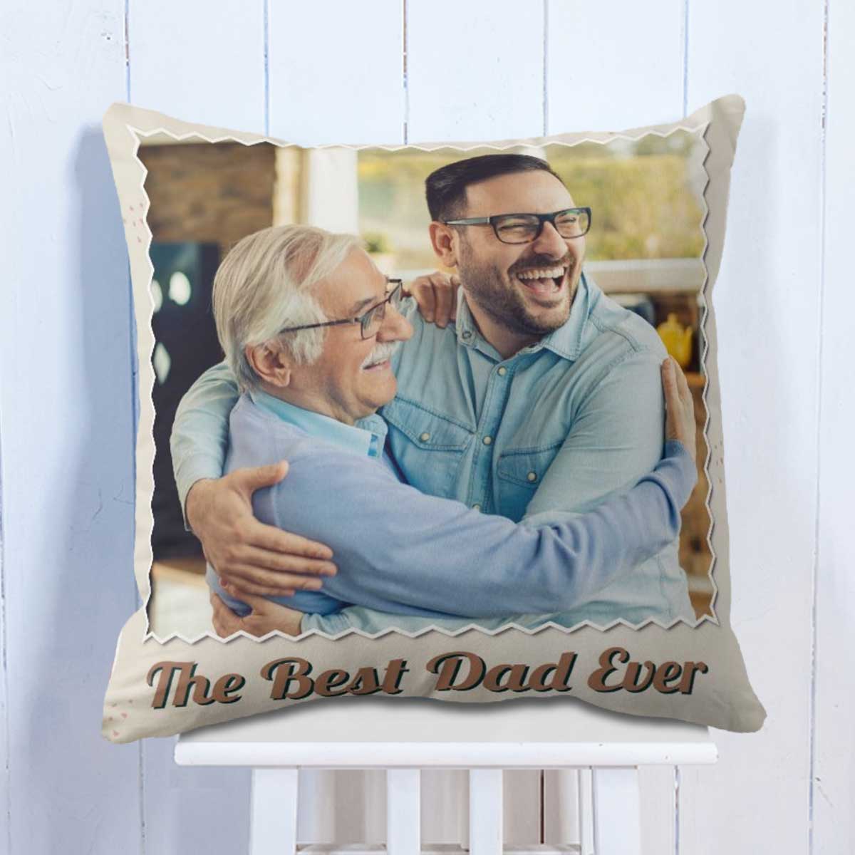 Customized Best Dad Ever Cushion Gift For Father's Day 1