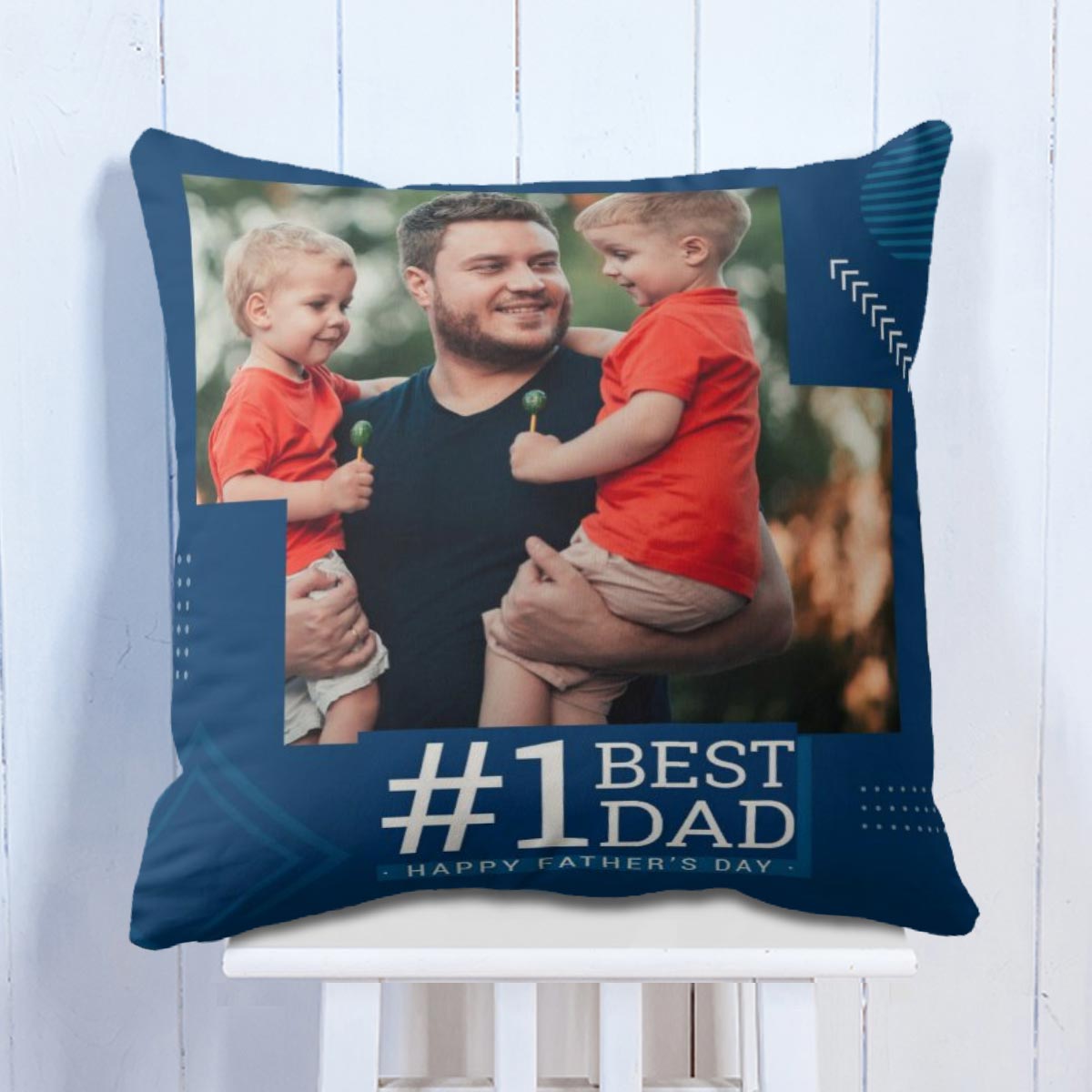 Personalized #1 Dad Cushion Gift For Father's Day 1