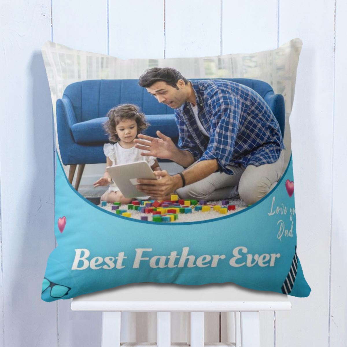 Personalized Best Father Ever Cushion Gift For Father's Day 1