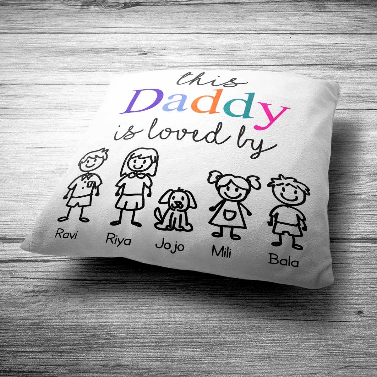 Personalized Daddy Is Loved Cushion Gift For Dad 6