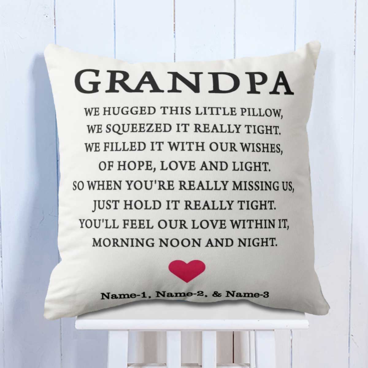 Customized Dada We Hugged This Cushion Gift For Grandpa