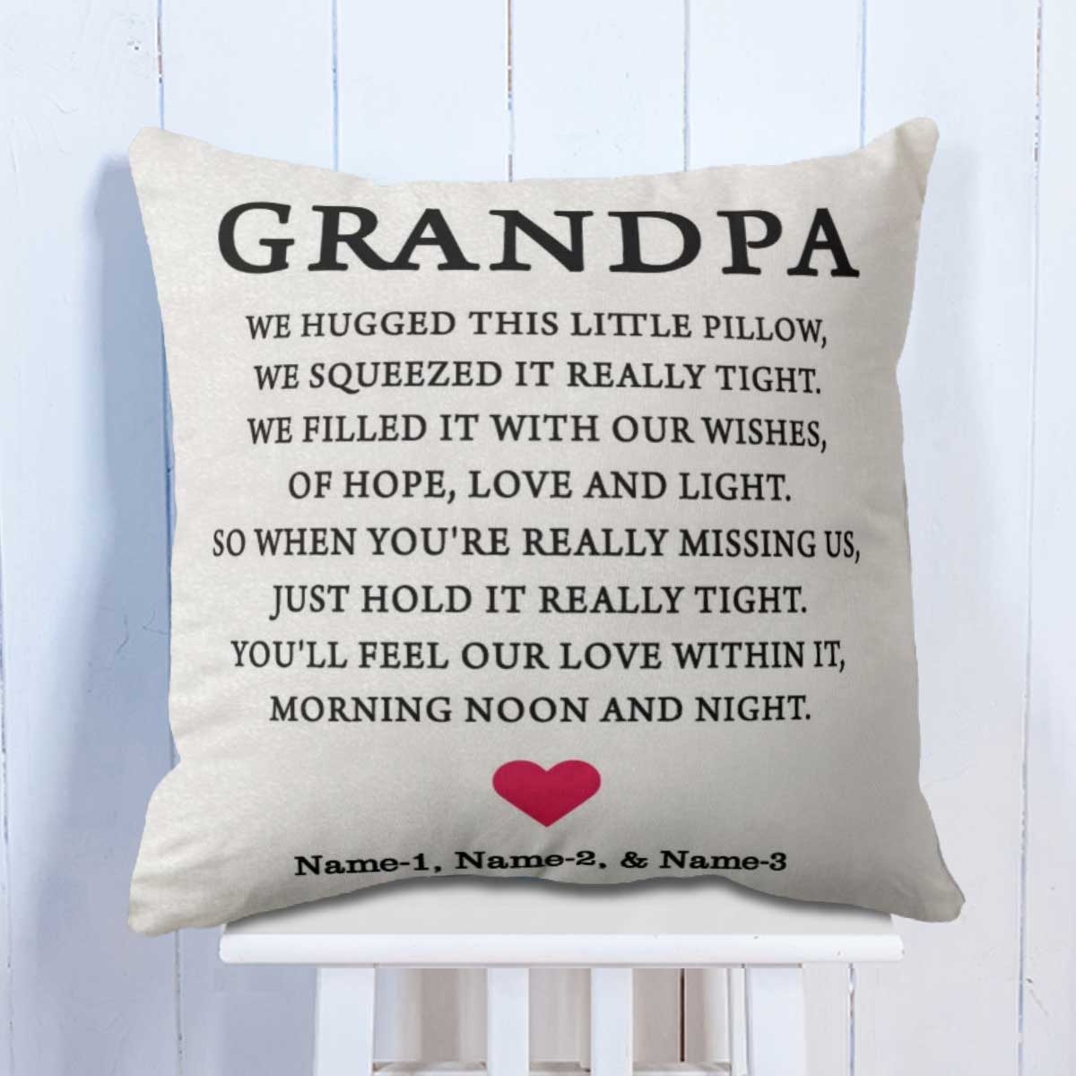 Customized Dada We Hugged This Cushion Gift For Grandpa