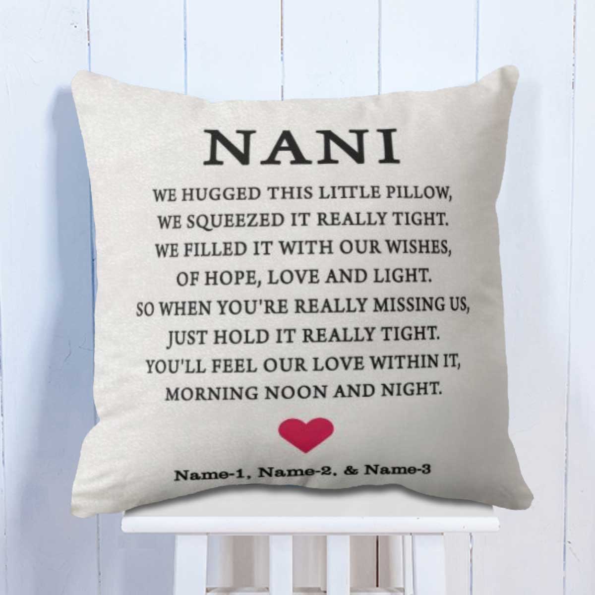 Personalised Nani We Hugged This Cushion Gift For Nani