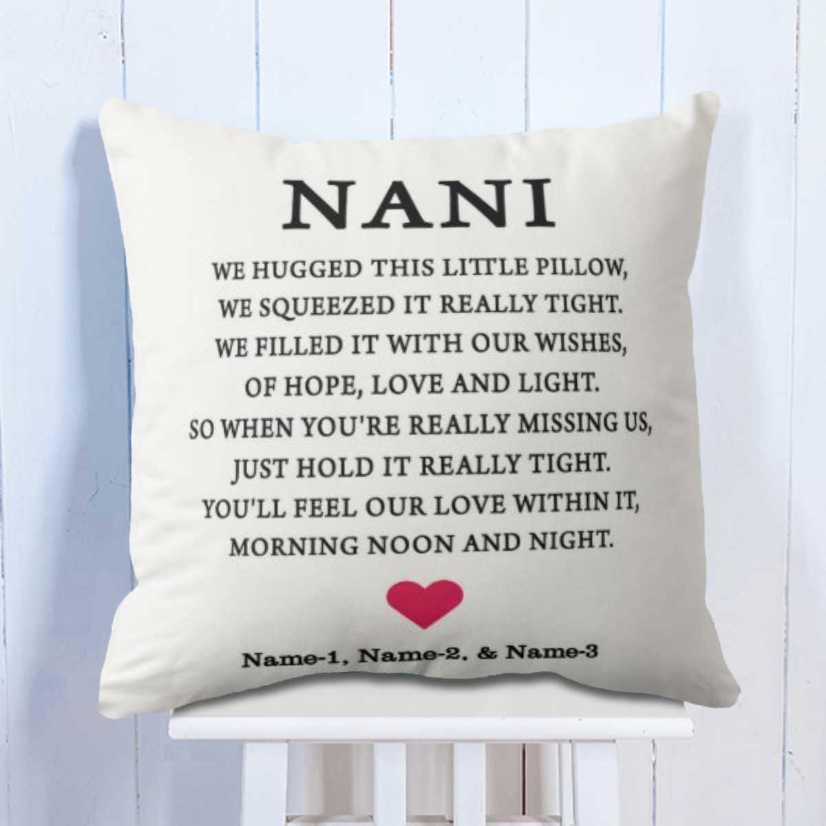 Personalised Nani We Hugged This Cushion Gift For Nani