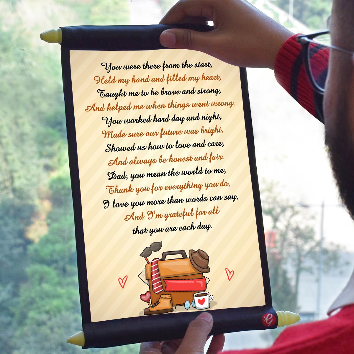 Grateful To You Dad Scroll Gift For Father's Day 1