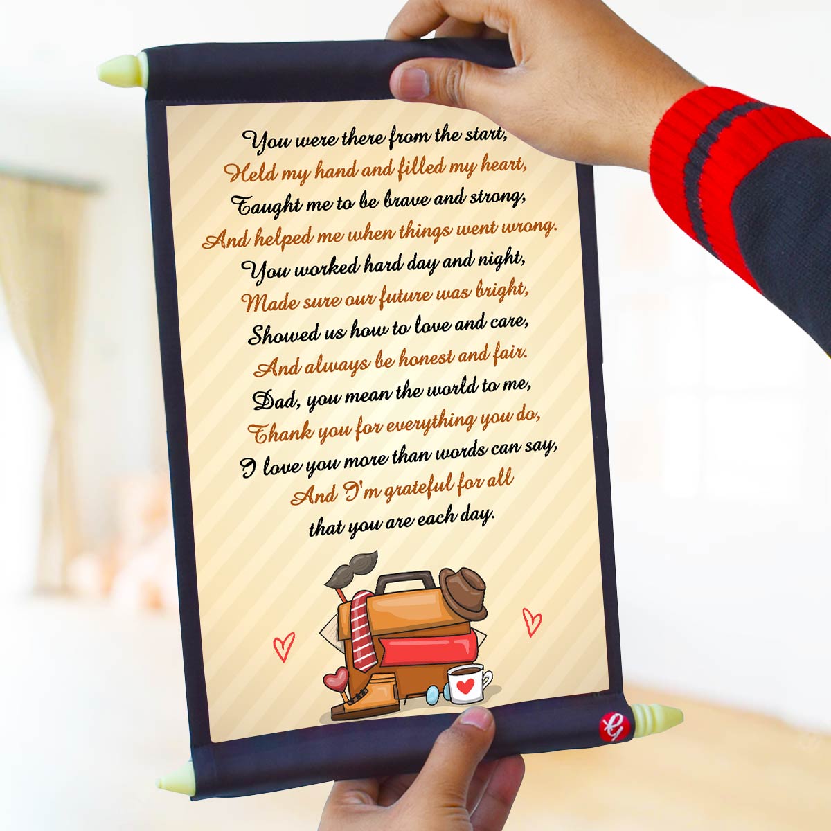 Grateful To You Dad Scroll Gift For Father's Day 2