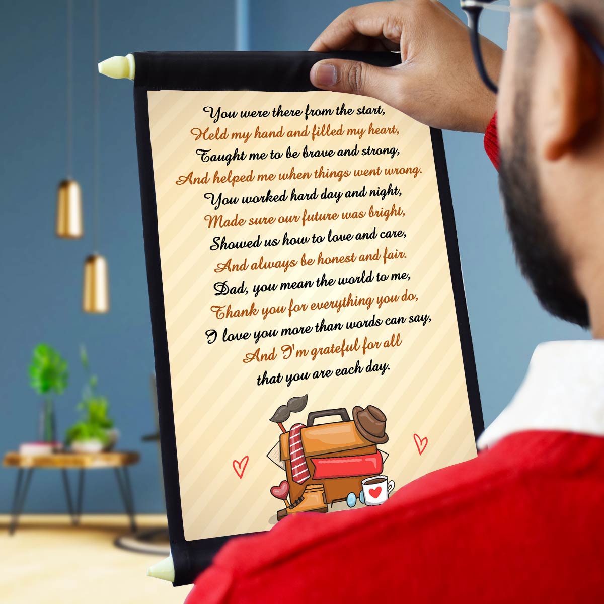 Grateful To You Dad Scroll Gift For Father's Day 3