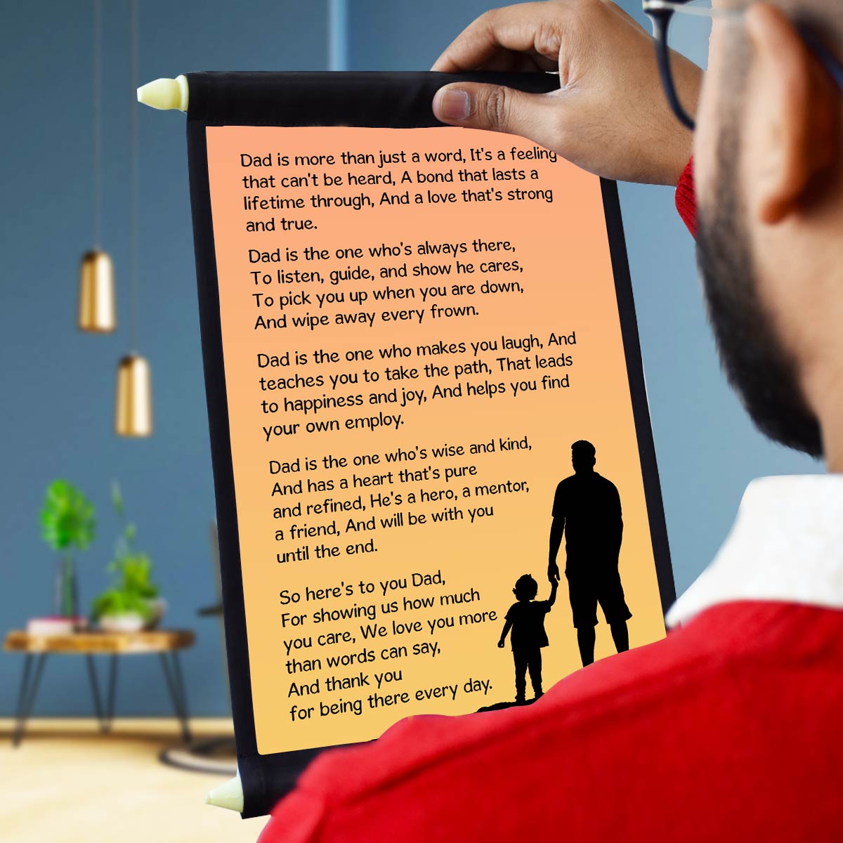 Message For Dad Scroll Gift For Father's Day-3