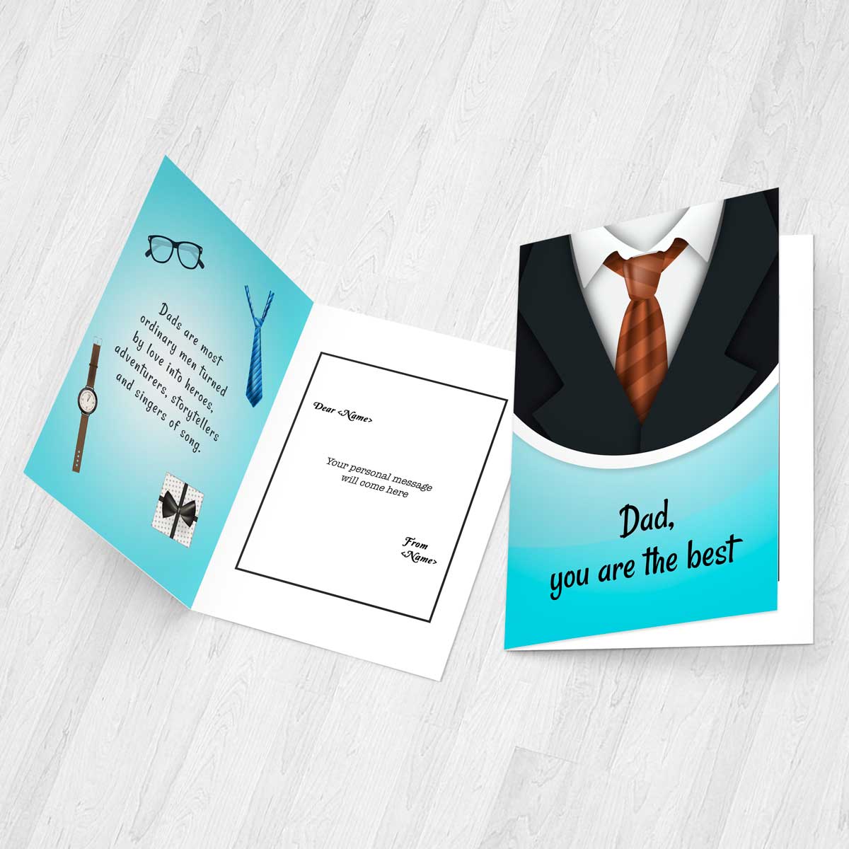 Customized Dad You Are The Best Greeting Card Gift For Father's Day 2