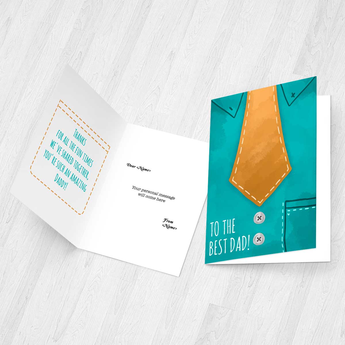 Customized To The Best Dad Greeting Card Gift For Father's Day 2