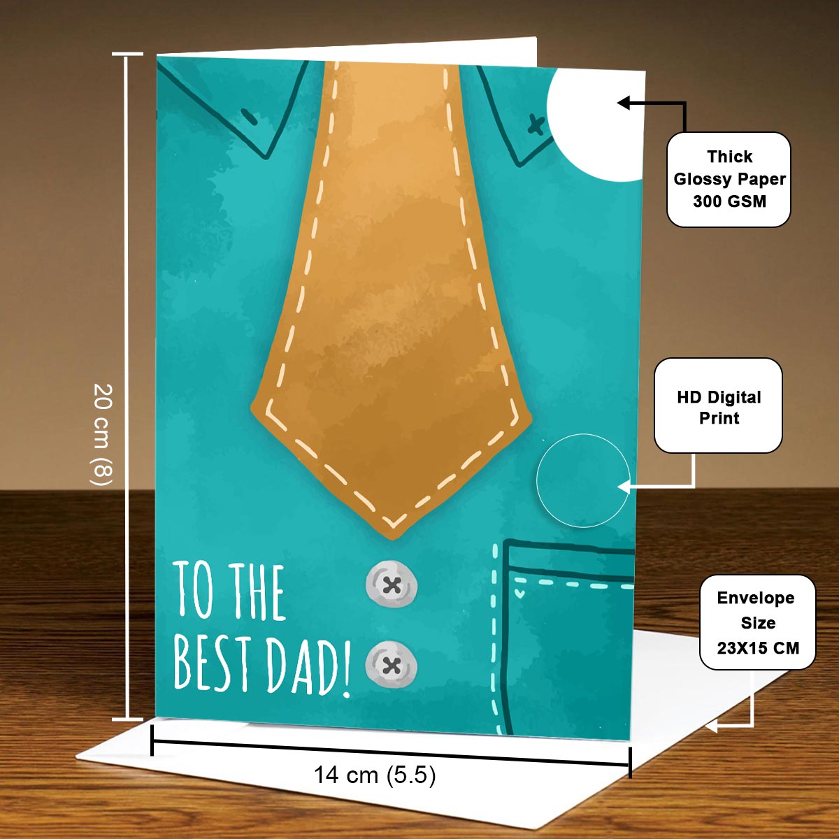 Customized To The Best Dad Greeting Card Gift For Father's Day 4