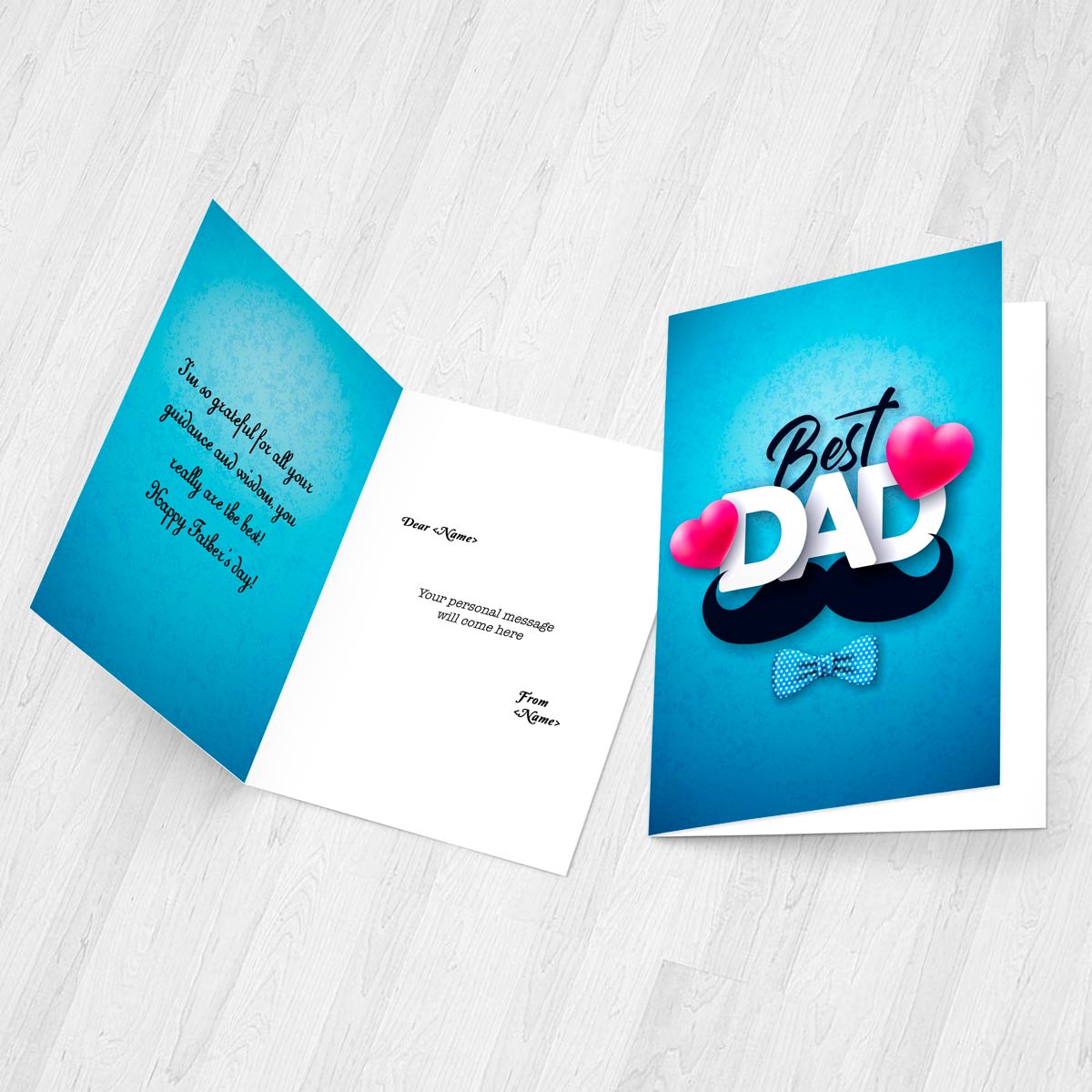 Customized Best Dad Greeting Card Gift For Father's Day 2
