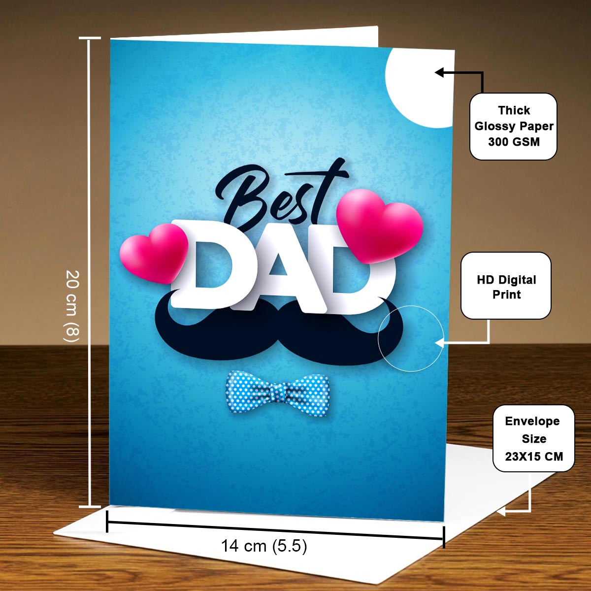 Customized Best Dad Greeting Card Gift For Father's Day 4